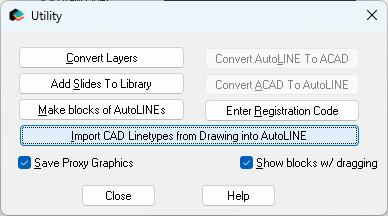 Import CAD linetypes