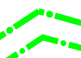 AutoLINE properly miters corners